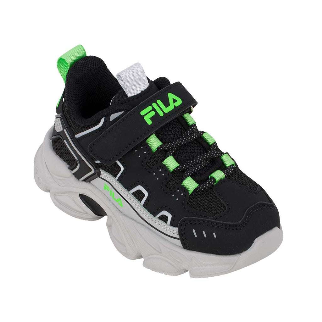 Fila MEMORY SPINEL 3 V 3YF33002-036 Αθλητικό για αγόρι σε συνθετικό δέρμα και ύφασμα Λάιμ-Μαύρο