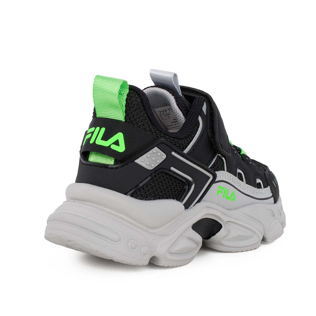 Fila MEMORY SPINEL 3 V 3YF33002-036 Αθλητικό για αγόρι σε συνθετικό δέρμα και ύφασμα Λάιμ-Μαύρο