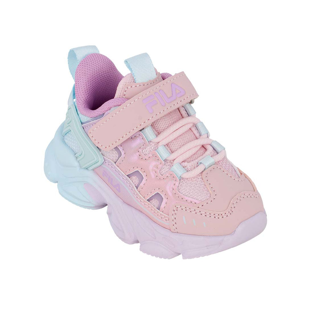 Fila MEMORY SPINEL 3 V 7YF33002-982 Αθλητικό για κορίτσι σε συνθετικό υλικό και ύφασμα Ιριδίζον Μέντα-Ροζ