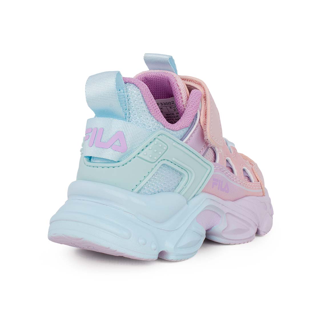 Fila MEMORY SPINEL 3 V 7YF33002-982 Αθλητικό για κορίτσι σε συνθετικό υλικό και ύφασμα Ιριδίζον Μέντα-Ροζ