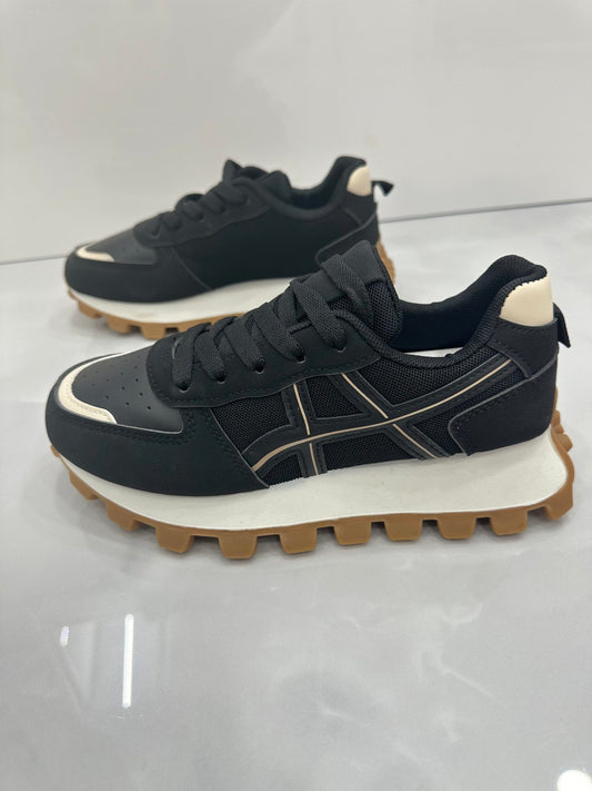 Sneaker Τρακτερωτό Black/White
