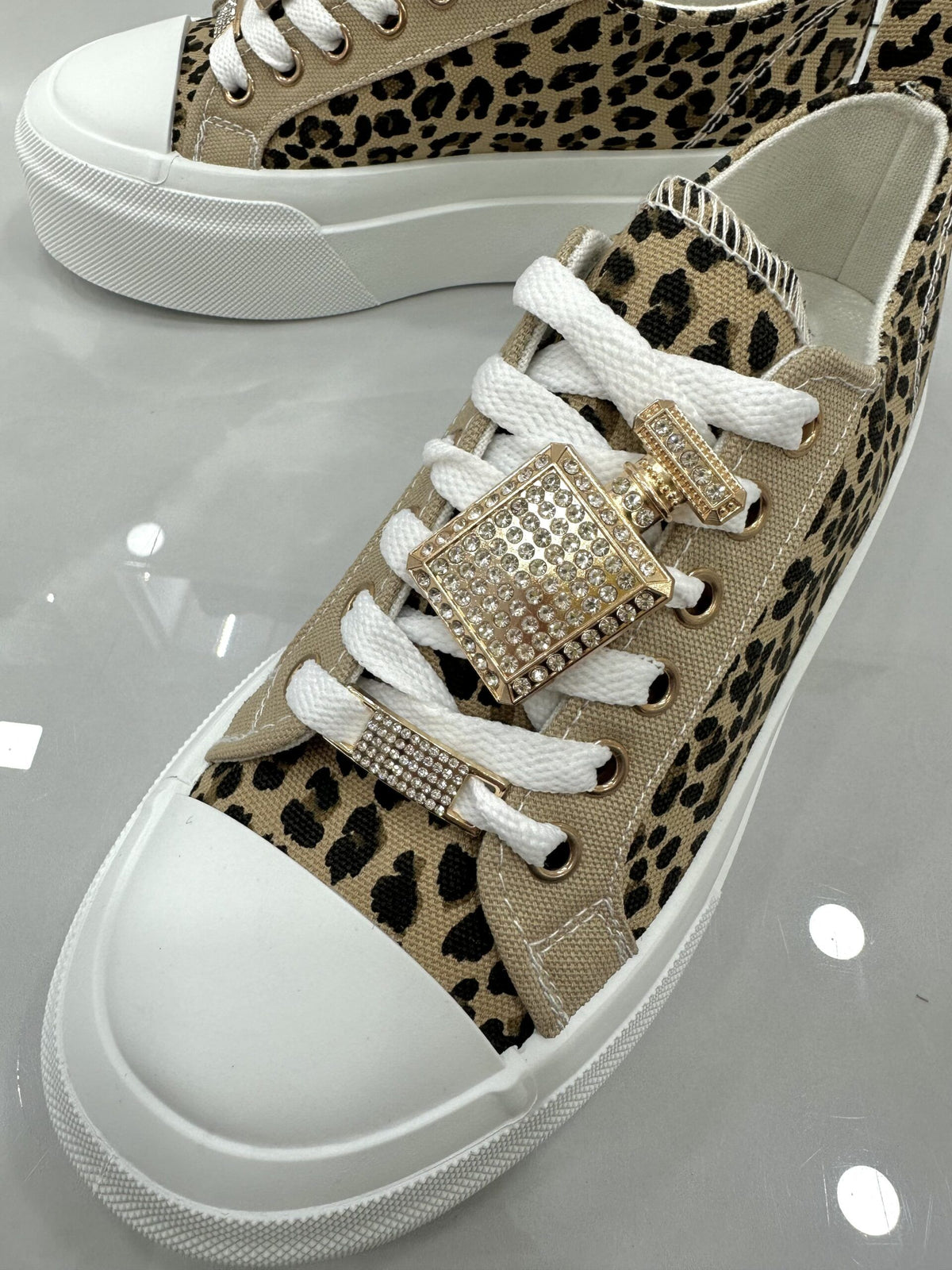 Sneaker Σταράκι με Σχέδιο Leopard