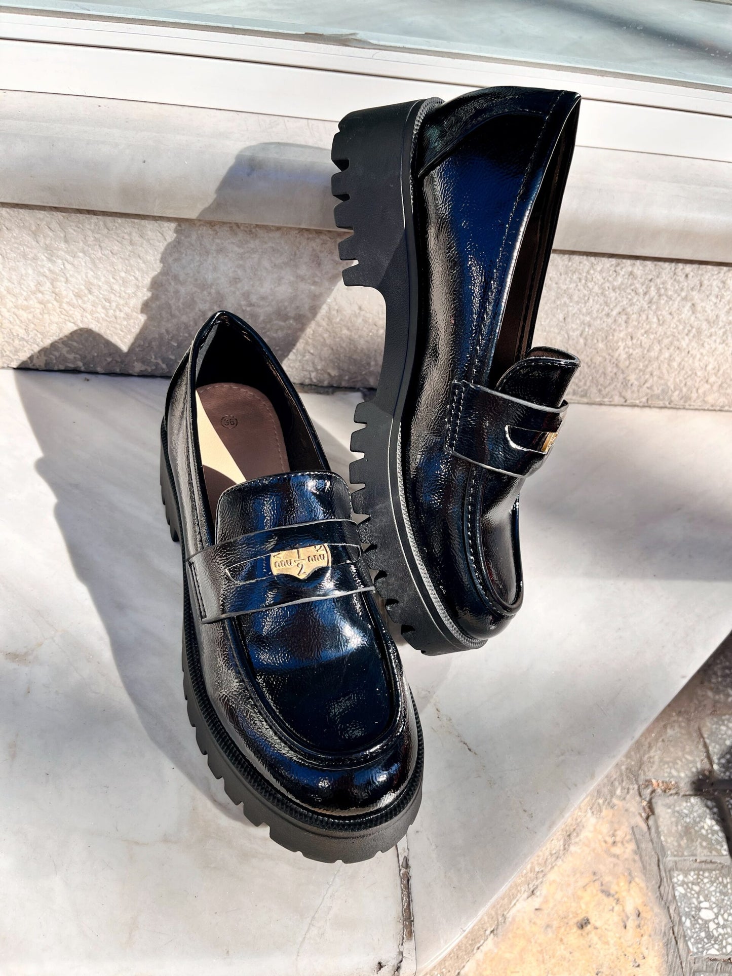 Loafers με Τακούνι BLACK