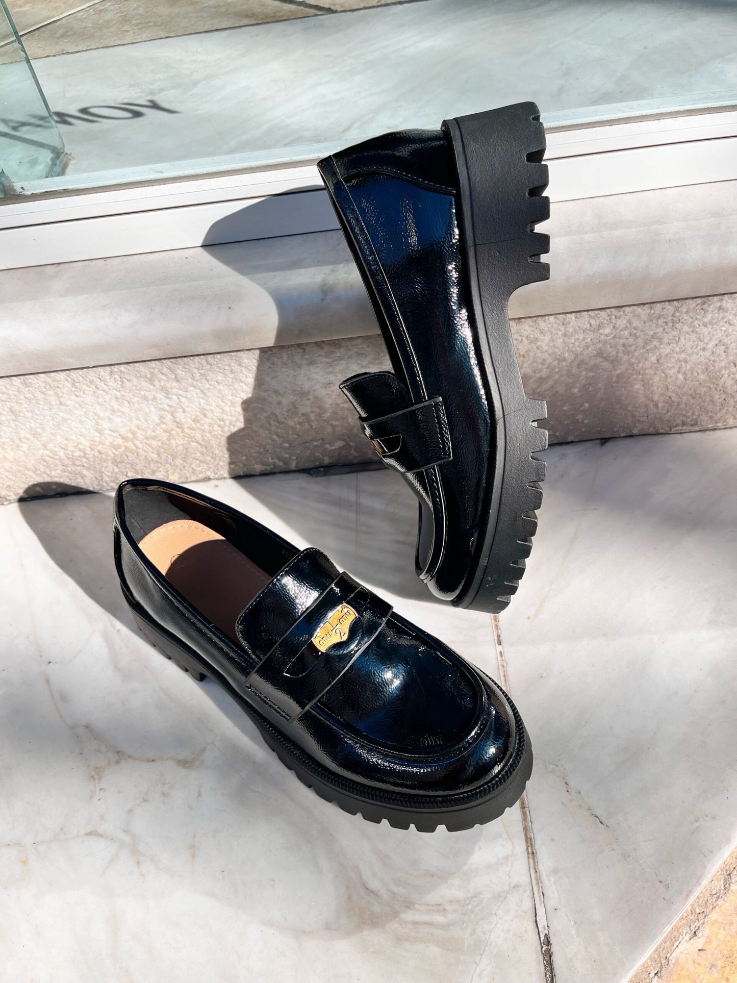 Loafers με Τακούνι BLACK