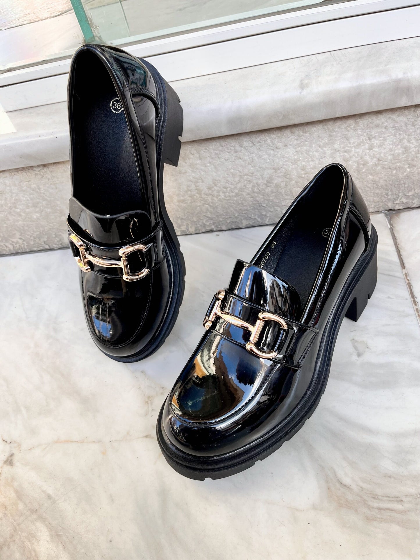 Loafers με Τακούνι BLACK