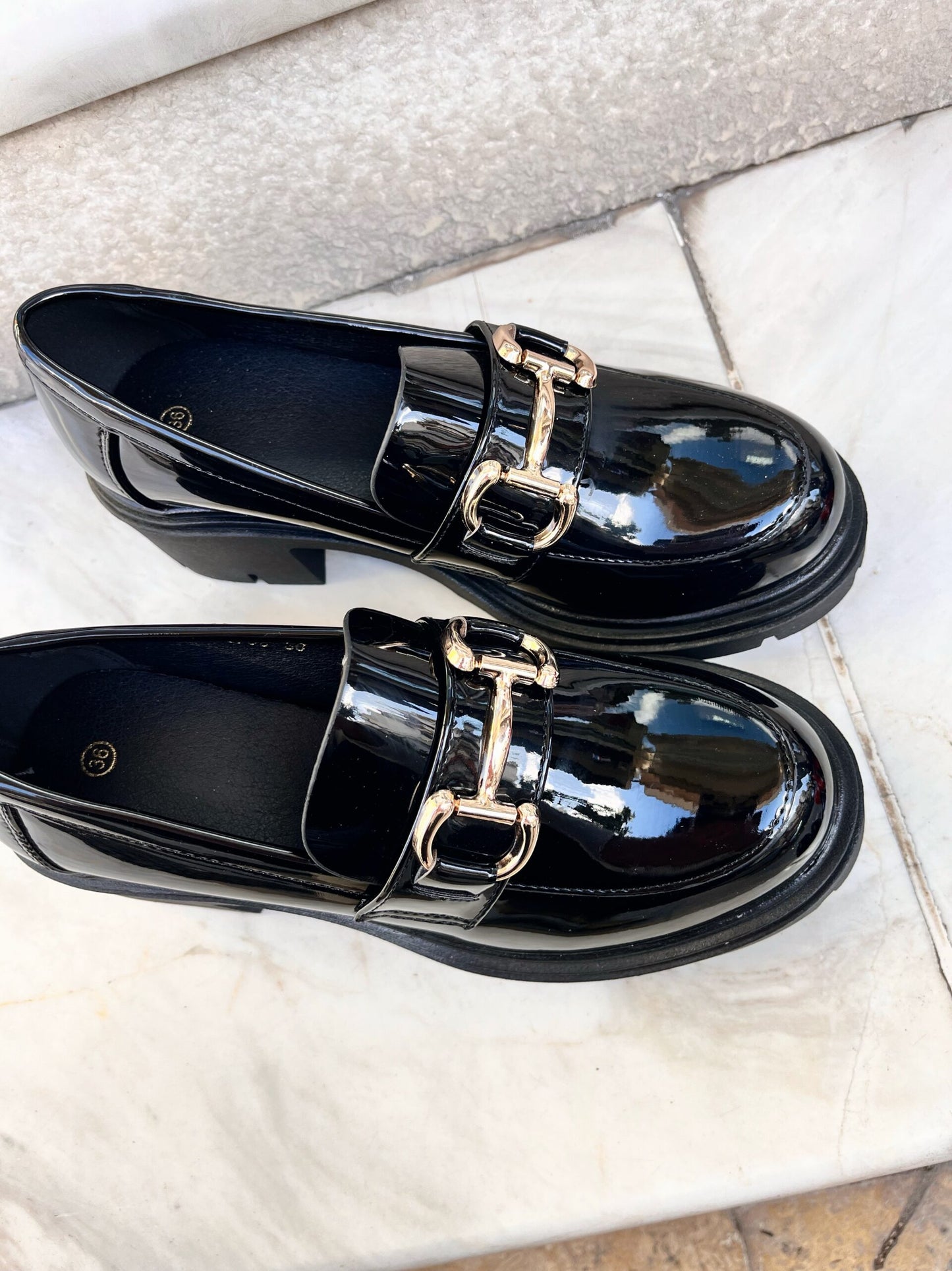 Loafers με Τακούνι BLACK