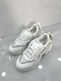 Sneakers με Τρακτερωτό Πάτο και Strass White