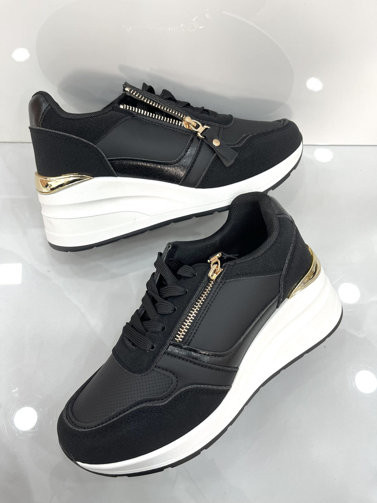 Sneakers με Πλατφόρμα και Φερμουάρ Black