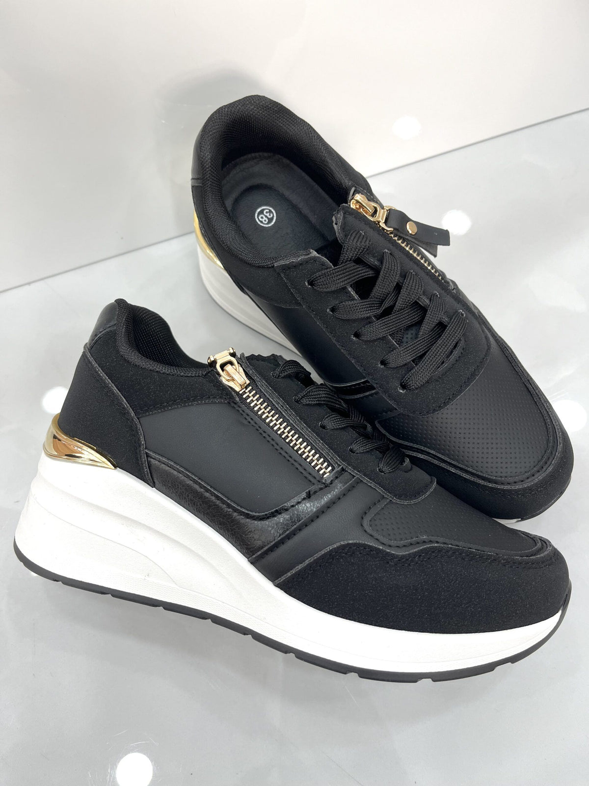 Sneakers με Πλατφόρμα και Φερμουάρ Black