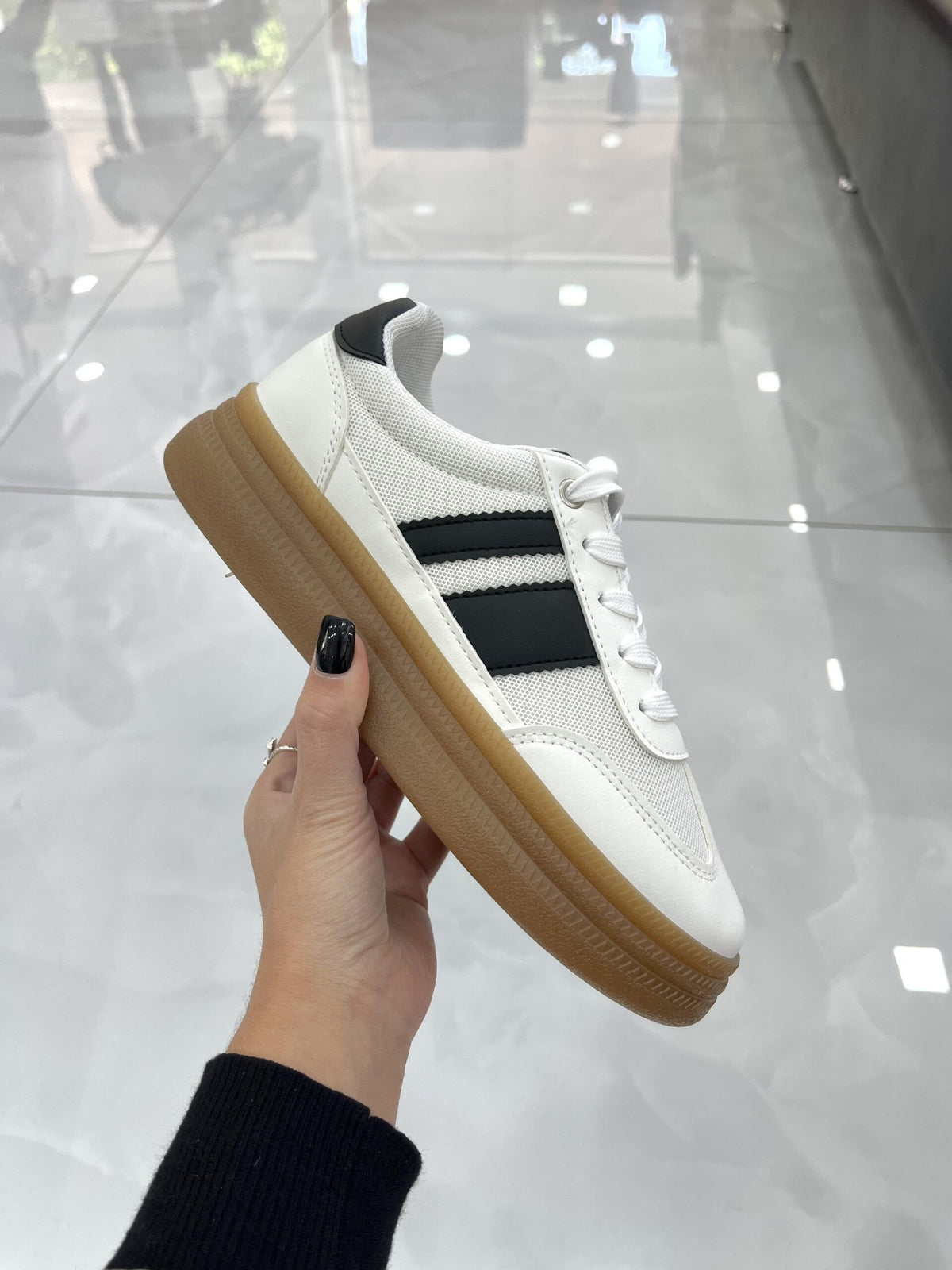 Sneakers με Κρεπ Σόλα White/Black