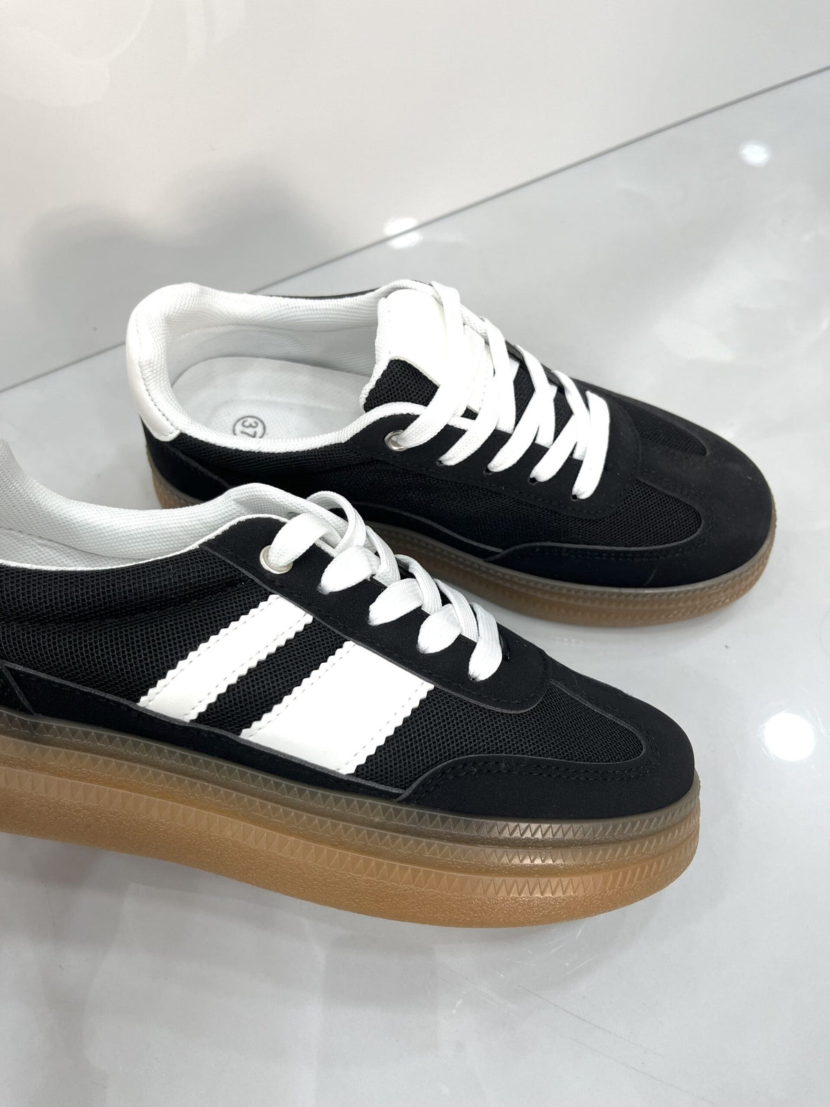 Sneakers με Κρεπ Σόλα Black/White