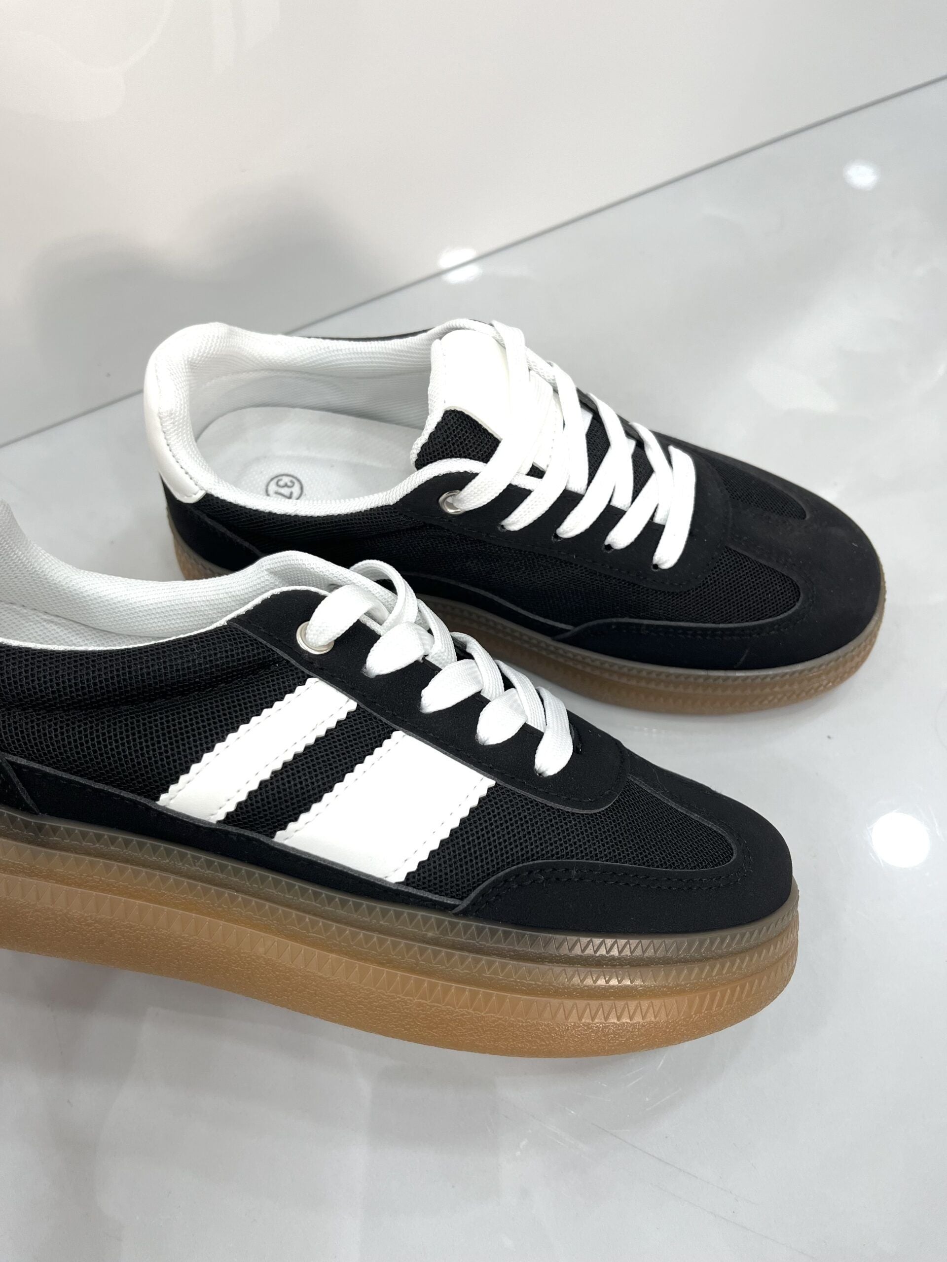 Sneakers με Κρεπ Σόλα Black/White