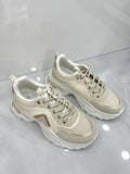 Sneaker με Τρακτερωτή Σόλα Beige