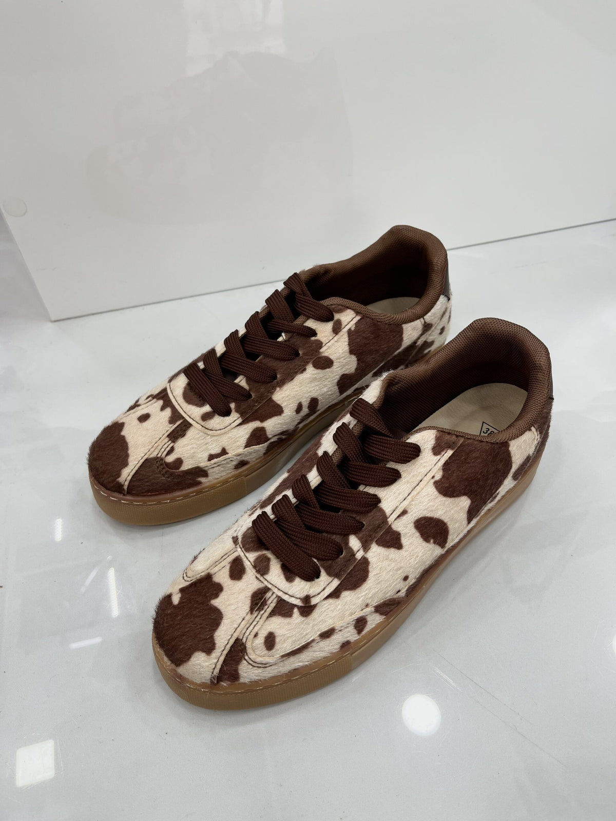 Sneakers CowPrint White/Brown