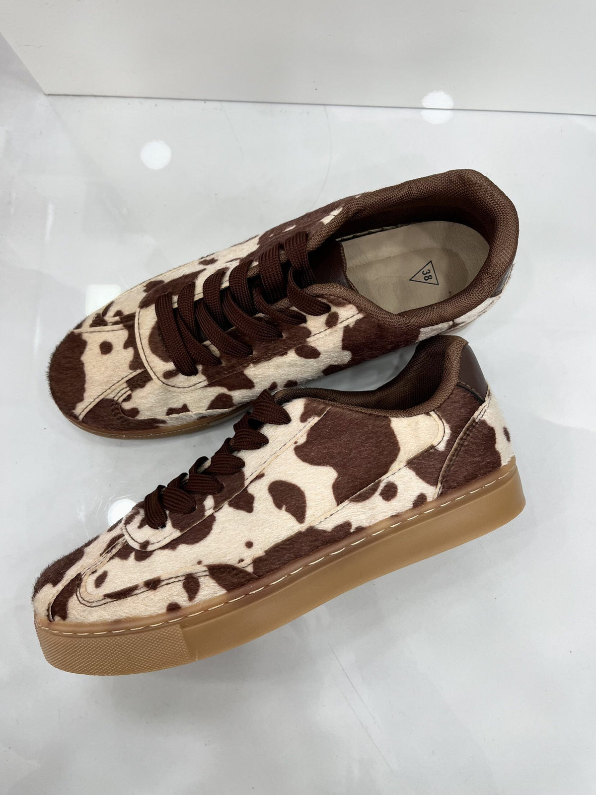 Sneakers CowPrint White/Brown