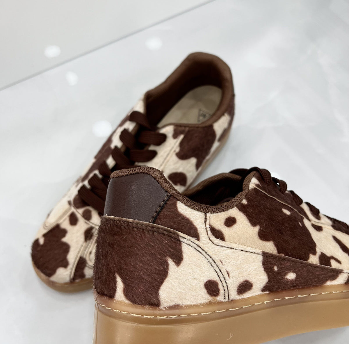 Sneakers CowPrint White/Brown