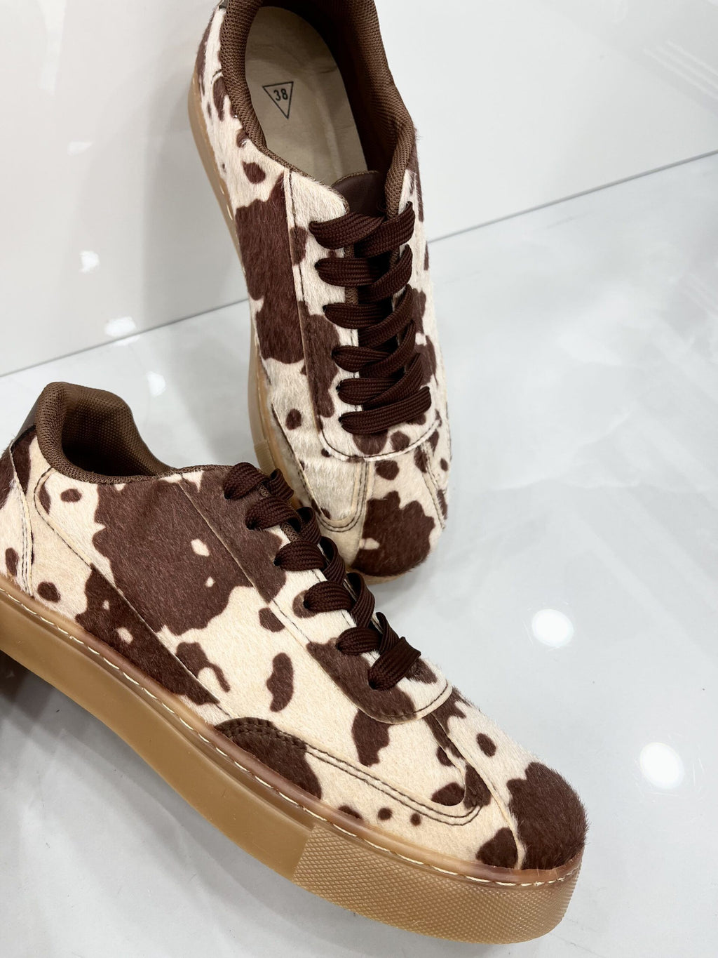 Sneakers CowPrint White/Brown
