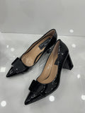 Heels με Χοντρό Μεσαίο Τακούνι Λουστρίν Black