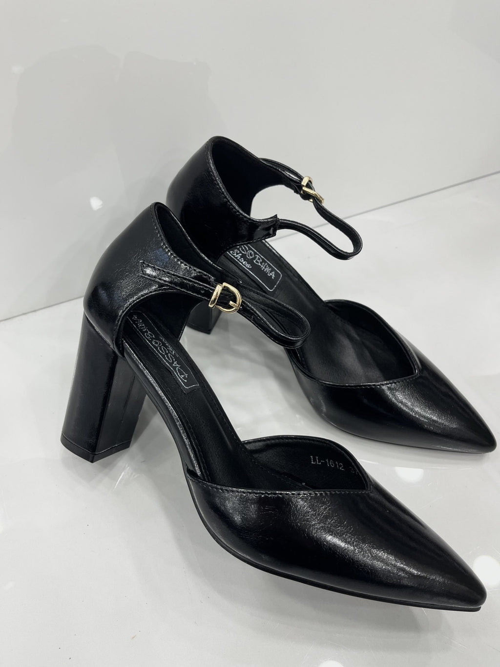 Heels με Χοντρό Ψηλό Τακούνι AllBlack