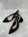 Heels Mule με Χοντρό Μεσαίο Τακούνι Black
