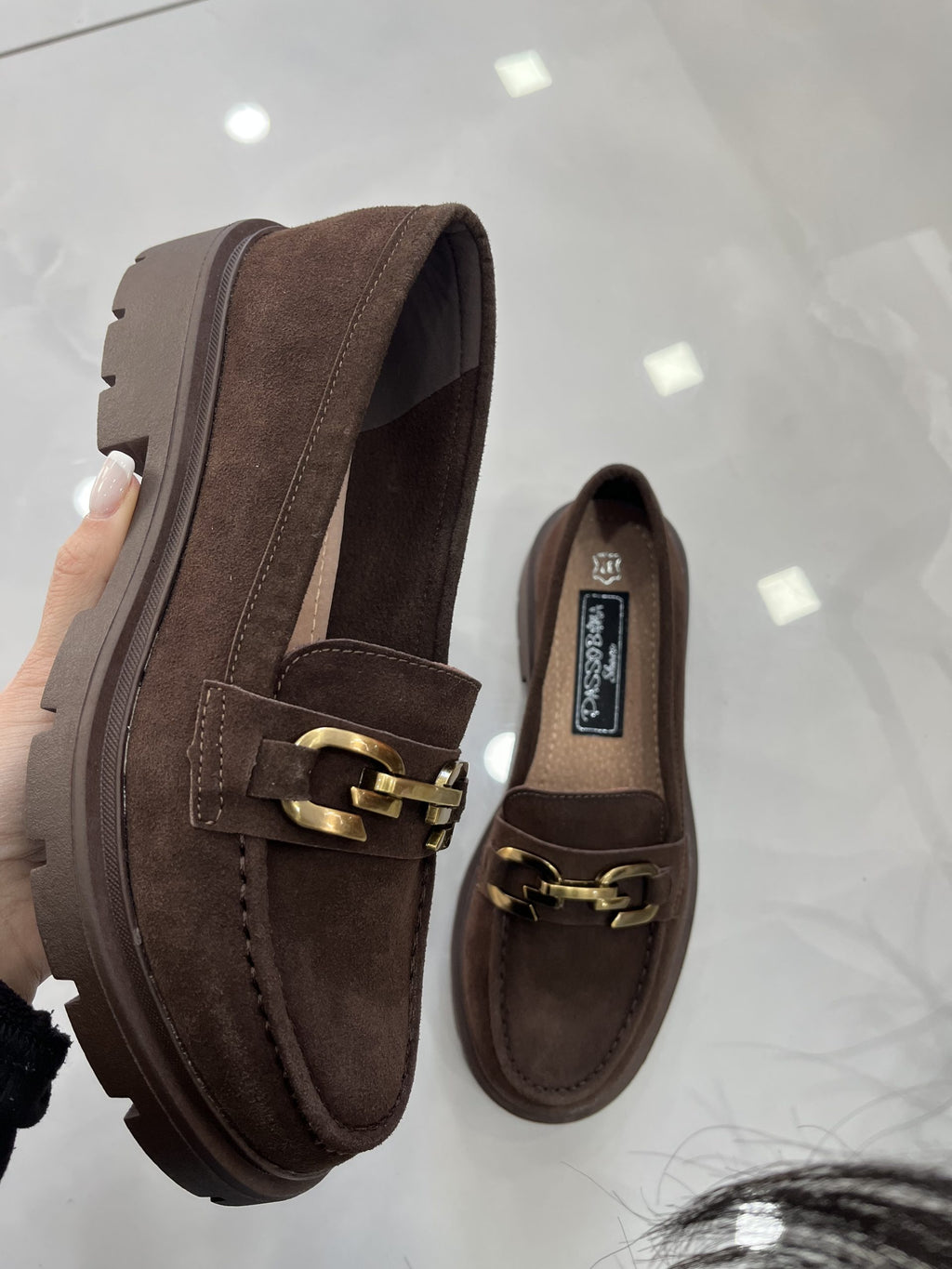 Loafers Καστόρ με Τρακτερωτό Πάτο Brown