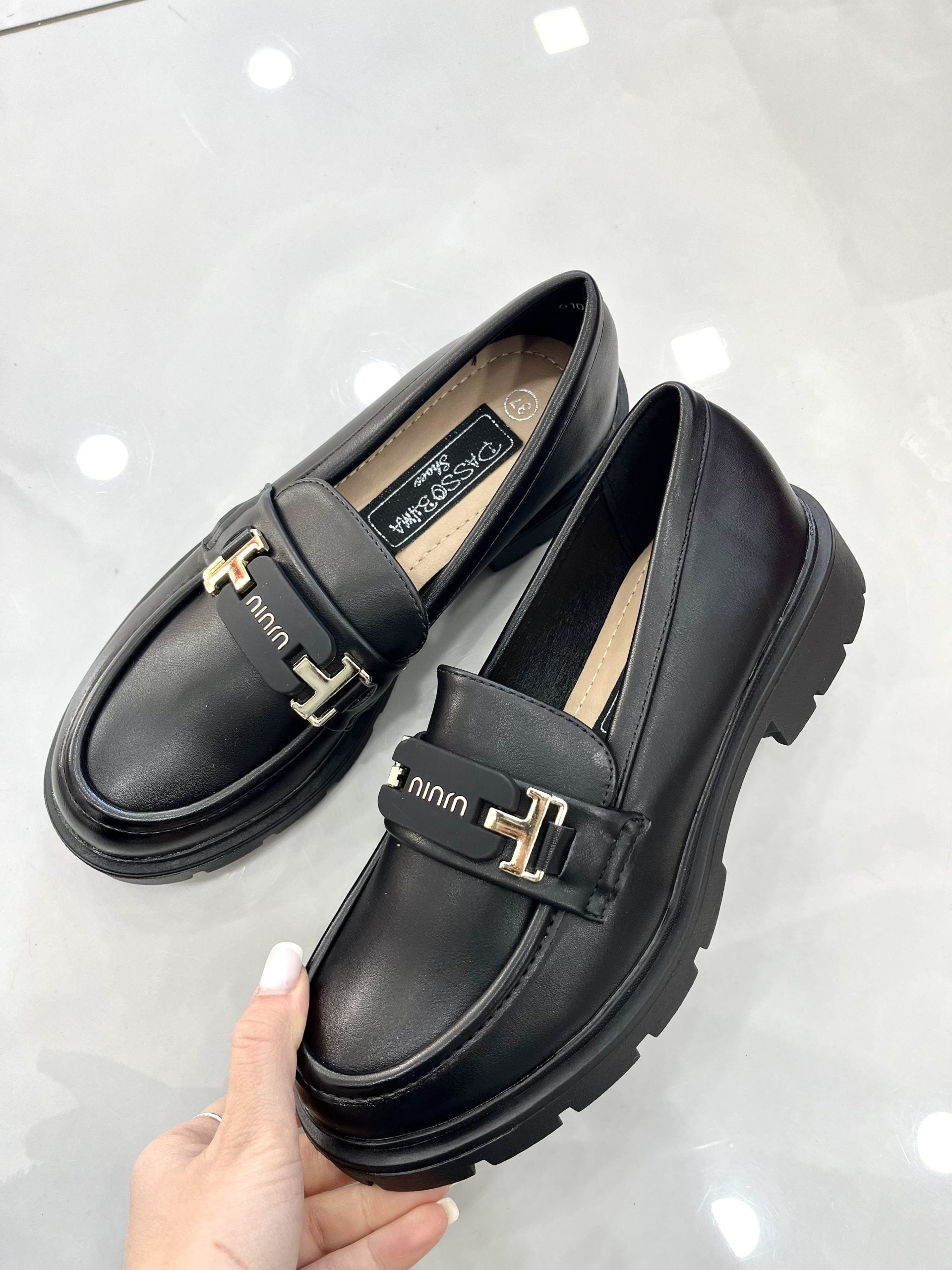 Loafers Ματ με Τρακτερωτό Πάτο Black vol.1