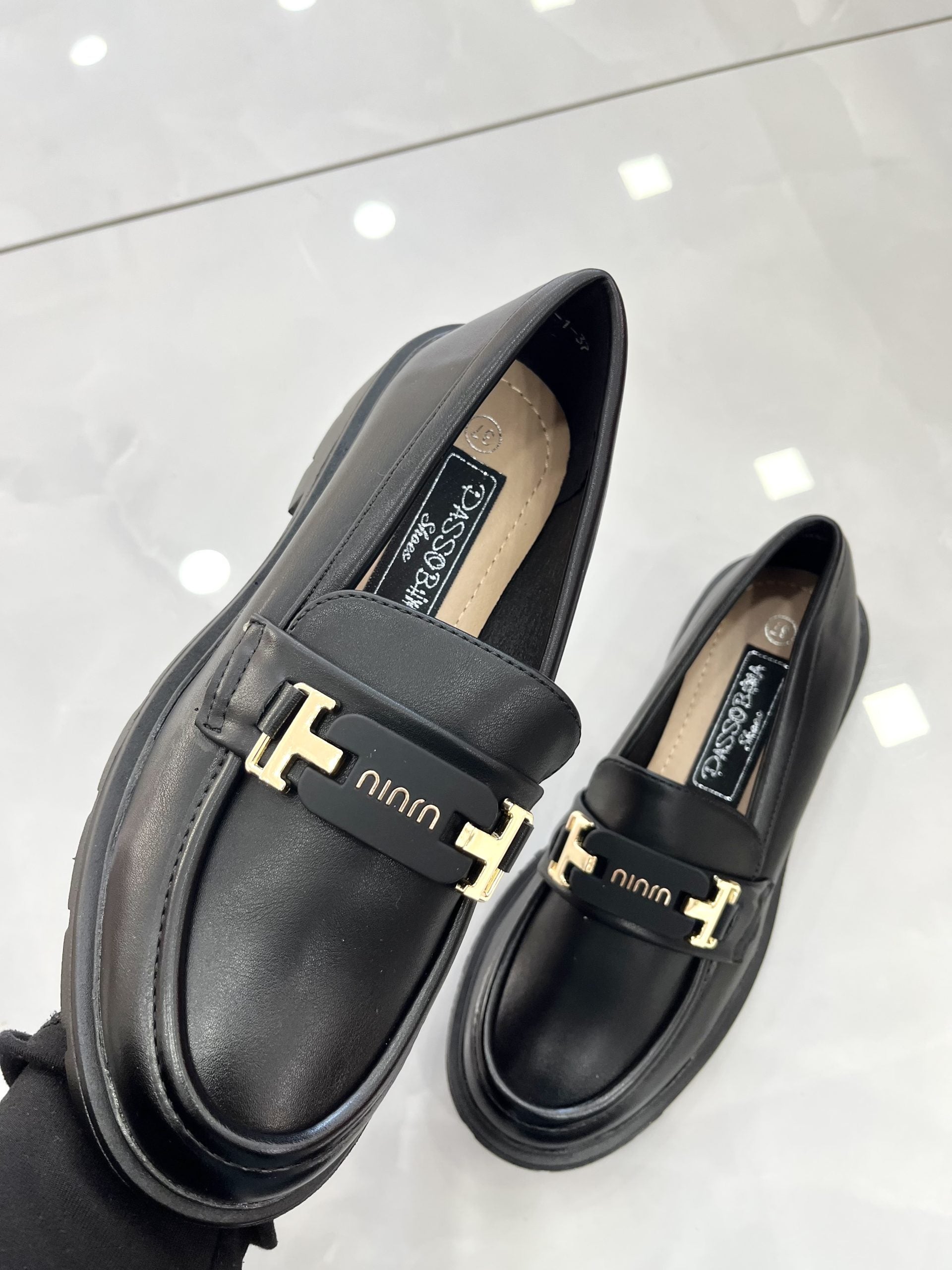 Loafers Ματ με Τρακτερωτό Πάτο Black vol.1