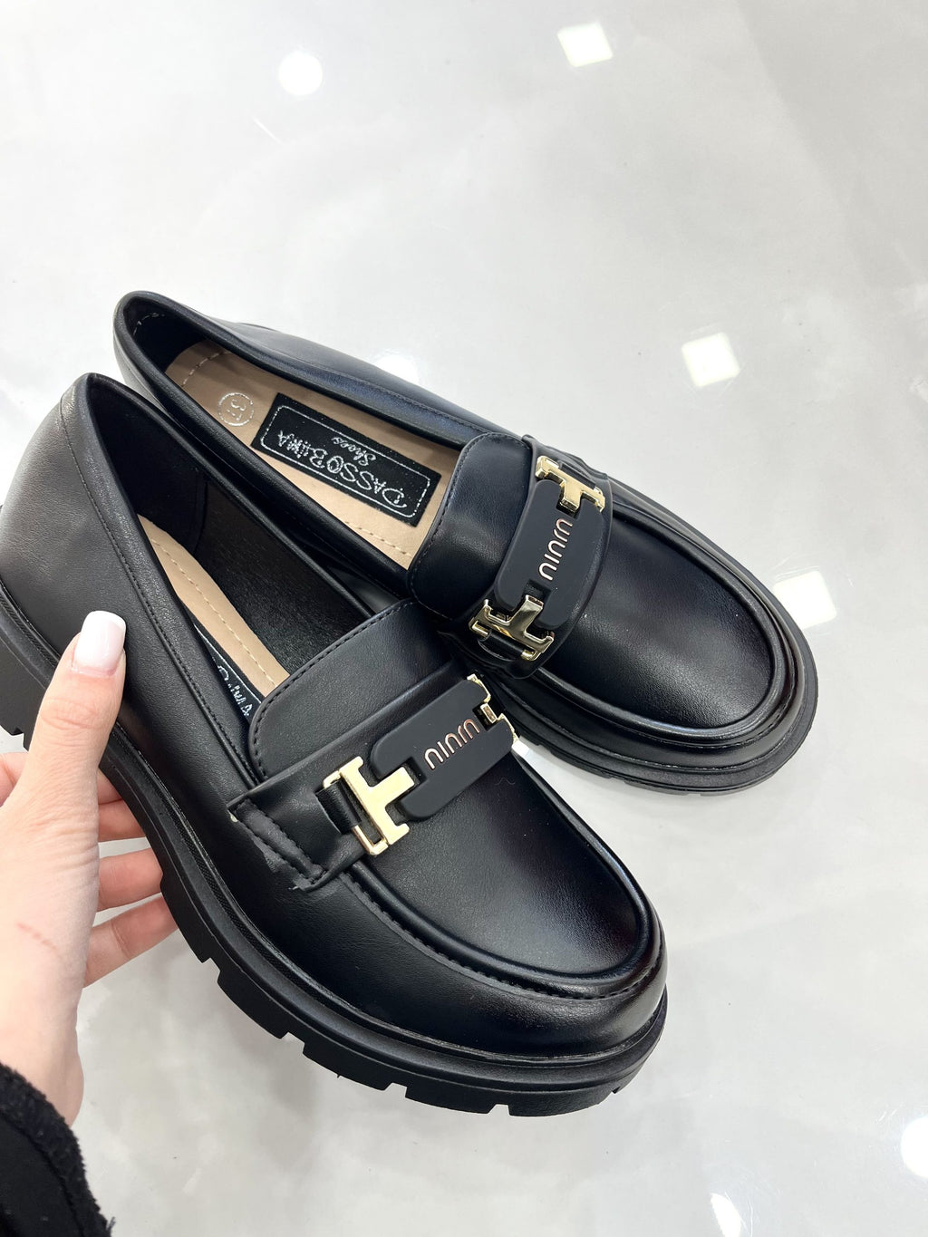 Loafers Ματ με Τρακτερωτό Πάτο Black vol.1