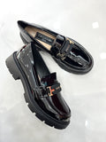Loafers Λουστρίν με Τρακτερωτό Πάτο Black