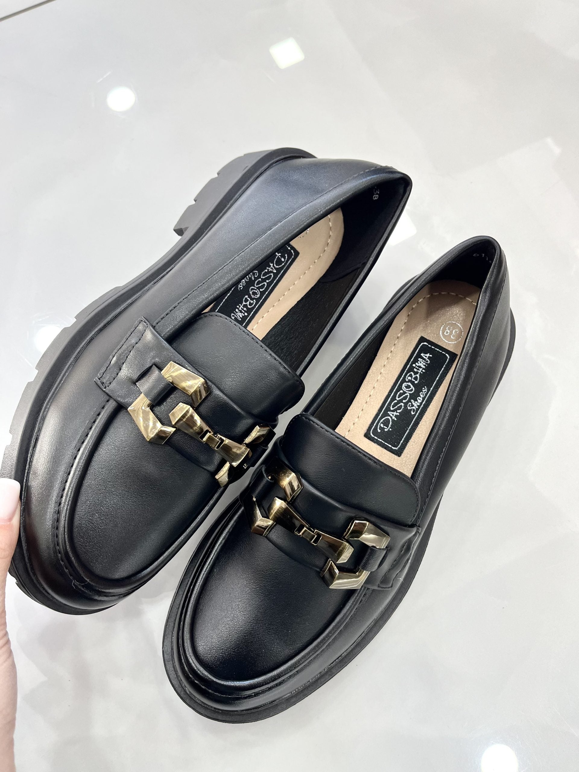 Loafers Ματ με Τρακτερωτό Πάτο Black vol.2