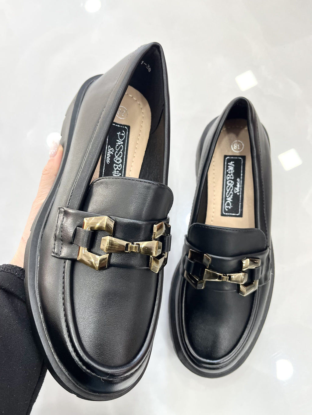 Loafers Ματ με Τρακτερωτό Πάτο Black vol.2
