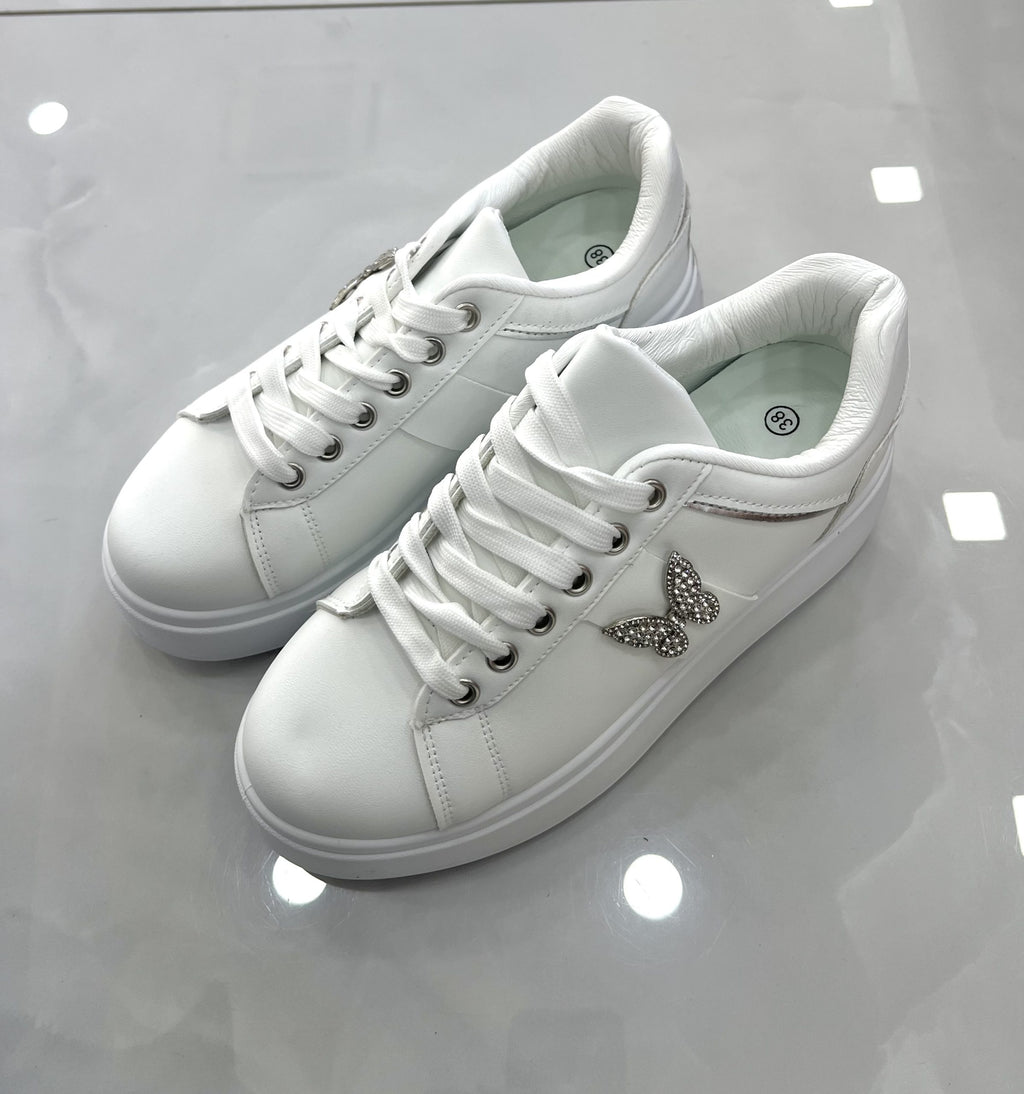 Sneaker Butterfly White
