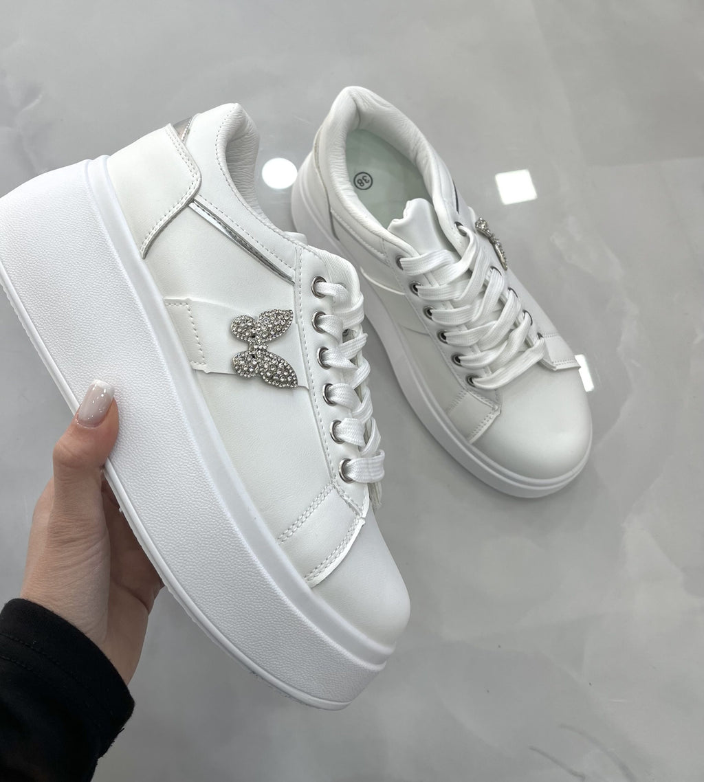 Sneaker Butterfly White