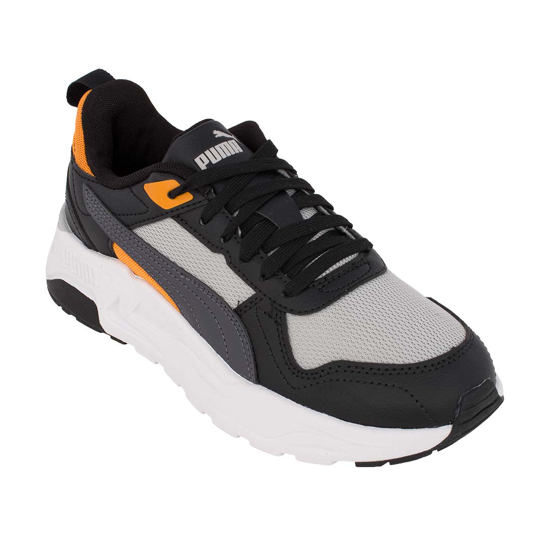 Puma Trinity 2LT Jr 403703 15 Αθλητικό για αγόρι σε ύφασμα και συνθετικό υλικό Πορτοκαλί-Γκρί-Μαύρο