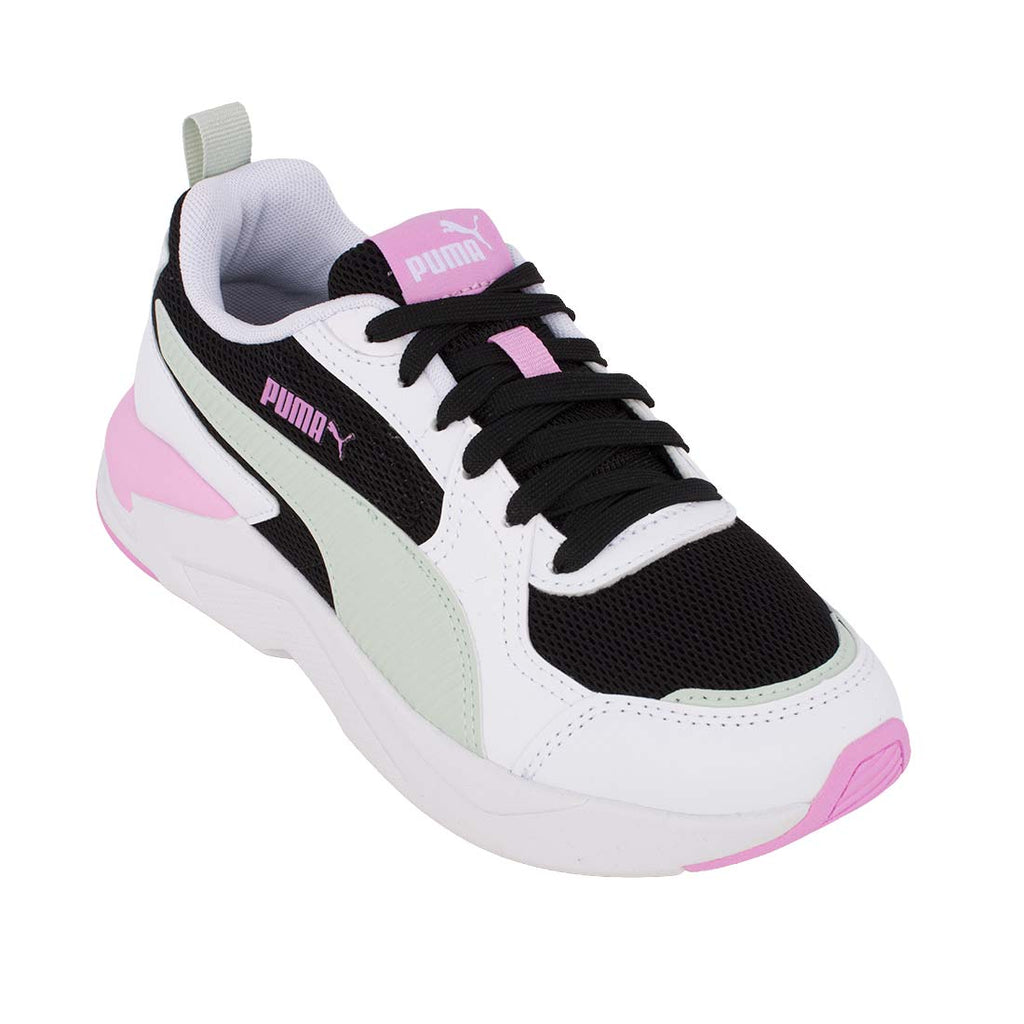 Puma X-Ray 4LT Jr 408307-05 Αθλητικό για κορίτσι σε συνθετικό υλικό και ύφασμα Μαύρο-Μέντα-Λευκό