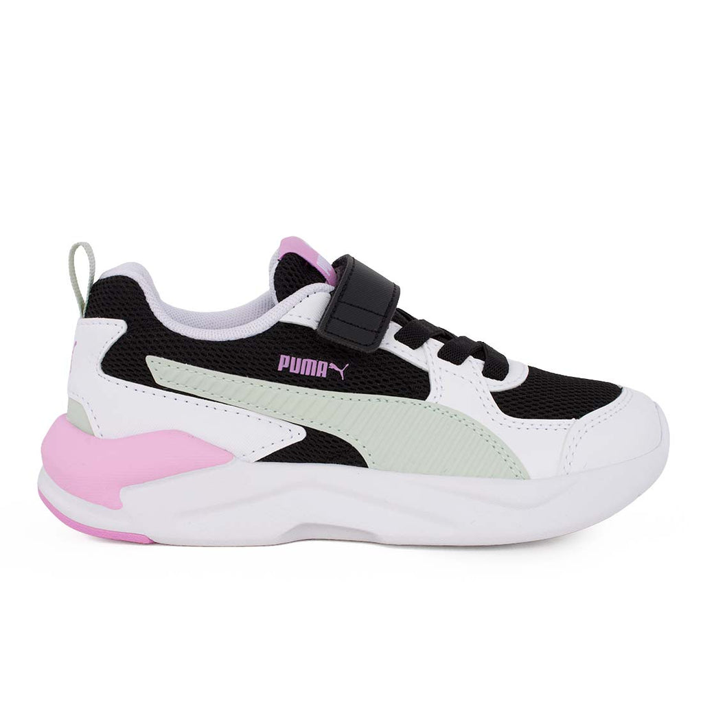 Puma X-Ray 4LT AC+PS 408308-05 Αθλητικό για κορίτσι σε συνθετικό υλικό και ύφασμα Μαύρο-Μέντα-Λευκό
