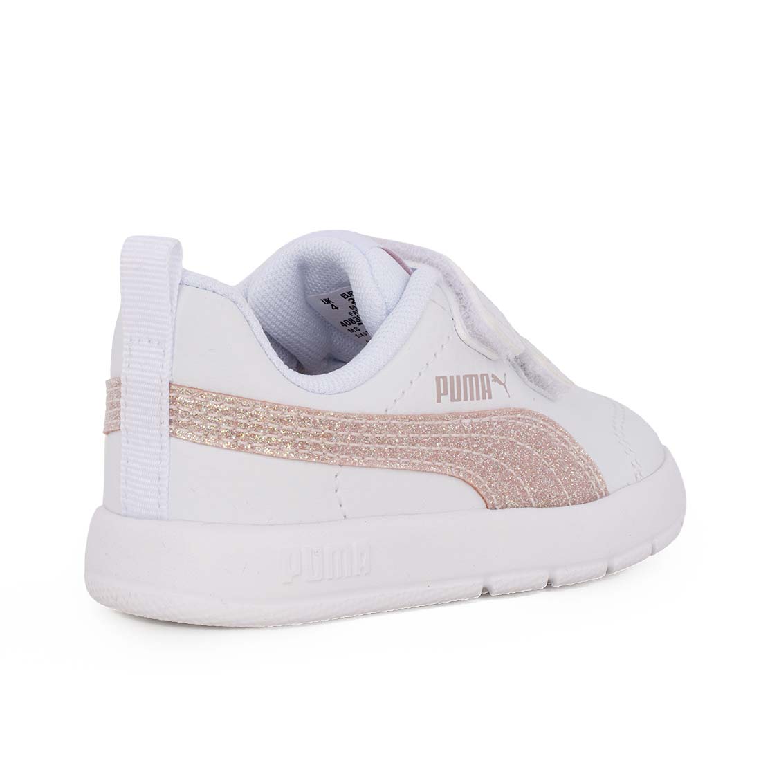 Puma Courflex V3 Glitz V Inf 408382 01 Causal Sneaker σε οικολογικό δέρμα για κορίτσι Χρυσό-Λευκό
