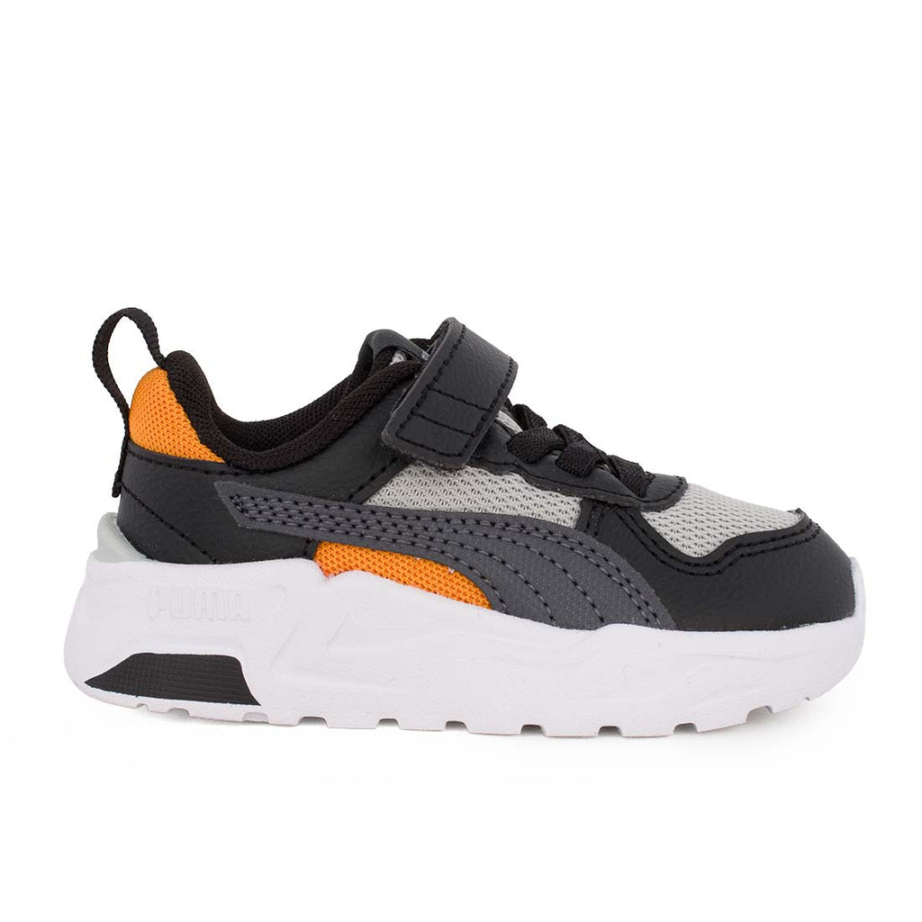 Puma Trinity 2LT Ac 403705 15 Αθλητικό για αγόρι σε ύφασμα και συνθετικό υλικό Μαύρο-Γκρι-Πορτοκαλί