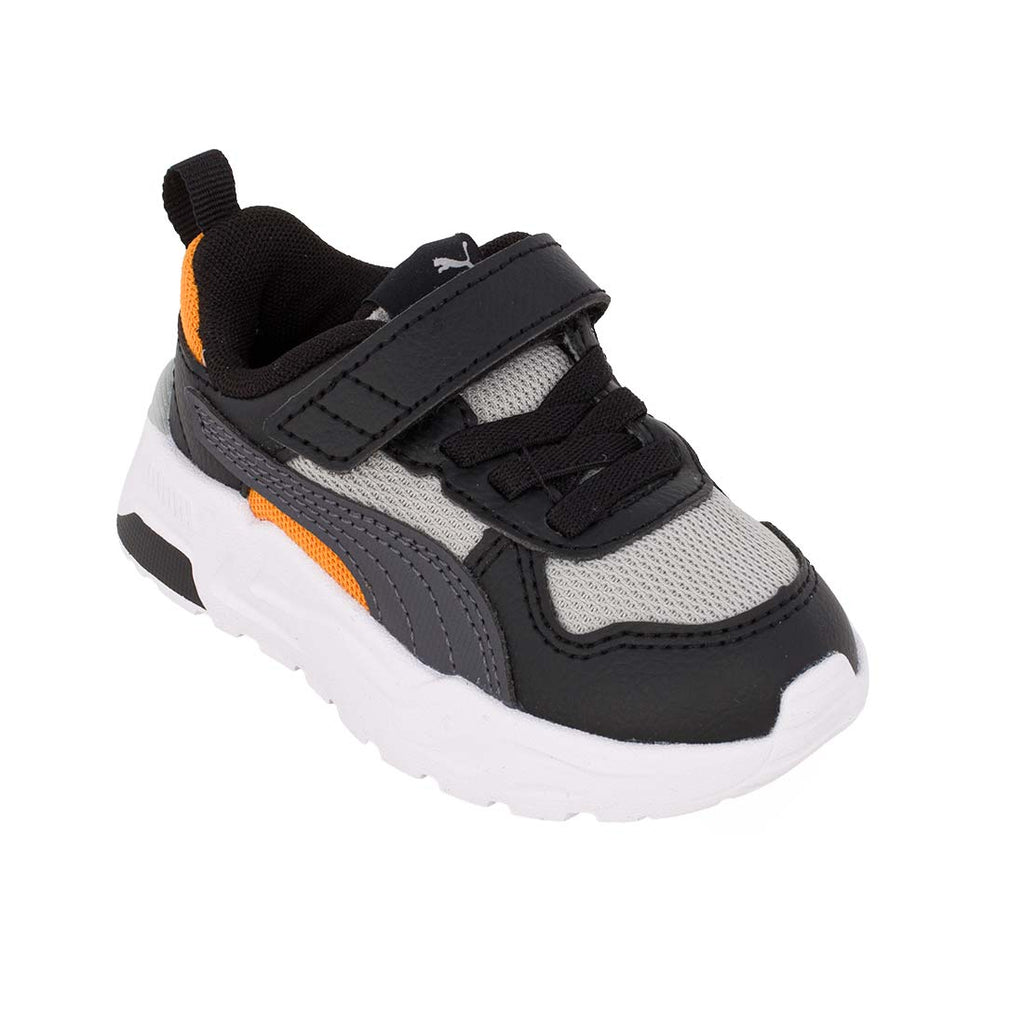Puma Trinity 2LT Ac 403705 15 Αθλητικό για αγόρι σε ύφασμα και συνθετικό υλικό Μαύρο-Γκρι-Πορτοκαλί