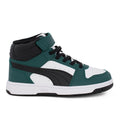 Puma Rebound Slam Mid AC+PS 408801 05 Αθλητικό μποτάκι για αγόρι σε οικολογικό δέρμα Μαύρο-Πράσινο