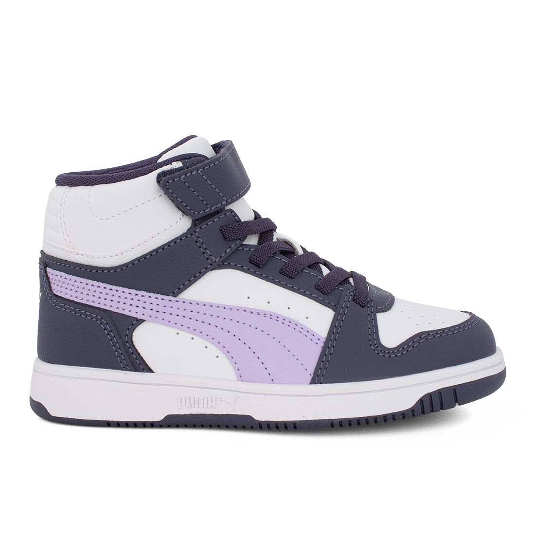 Puma Rebound Slam Mid AC+PS 408801-06 Αθλητικό μποτάκι για κορίτσι σε οικολογικό δέρμα Λιλά-Μωβ