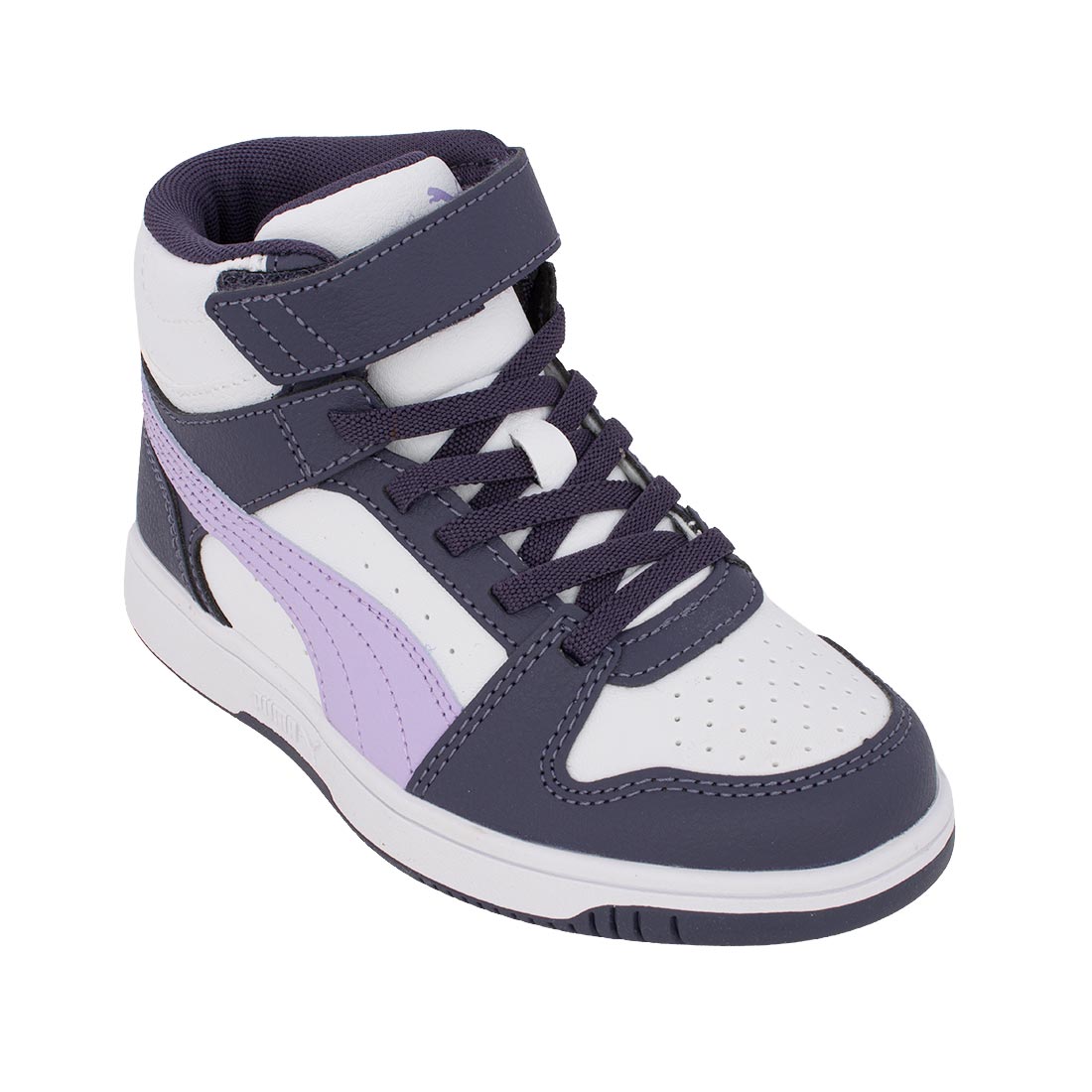 Puma Rebound Slam Mid AC+PS 408801-06 Αθλητικό μποτάκι για κορίτσι σε οικολογικό δέρμα Λιλά-Μωβ