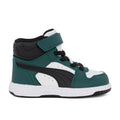 Puma Rebound Slam Mi AC+Inf 408802 05 Αθλητικό μποτάκι για αγόρι σε οικολογικό δέρμα Μαύρο-Πράσινο
