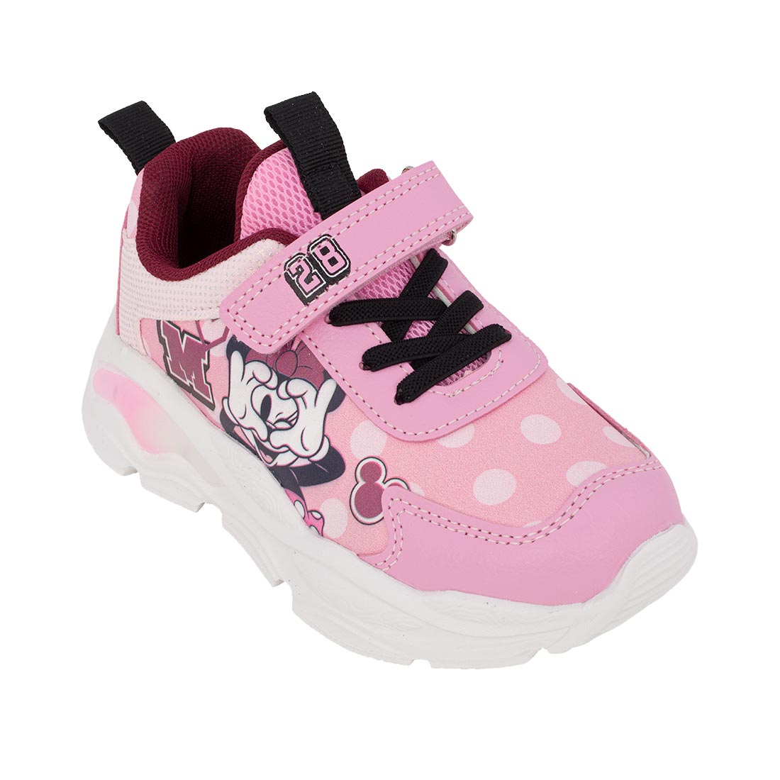 Disney DM011895 Minnie Αθλητικό με φωτάκια για κορίτσι σε συνθετικό υλικό Ροζ