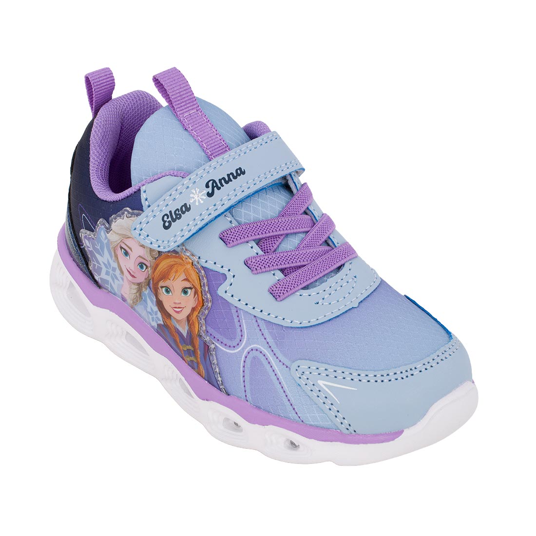 Disney Frozen FZ015975  Αθλητικό με φωτάκια για κορίτσι σε συνθετικό υλικό και ύφασμα Μπλέ-Μωβ