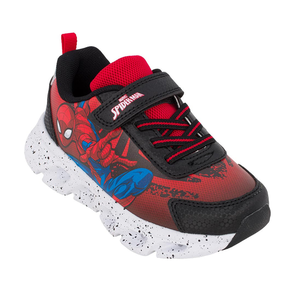Marvel  SP015325 Spiderman Αθλητικό με φωτάκια για αγόρι σε συνθετικό υλικό Μαύρο-Κόκκινο