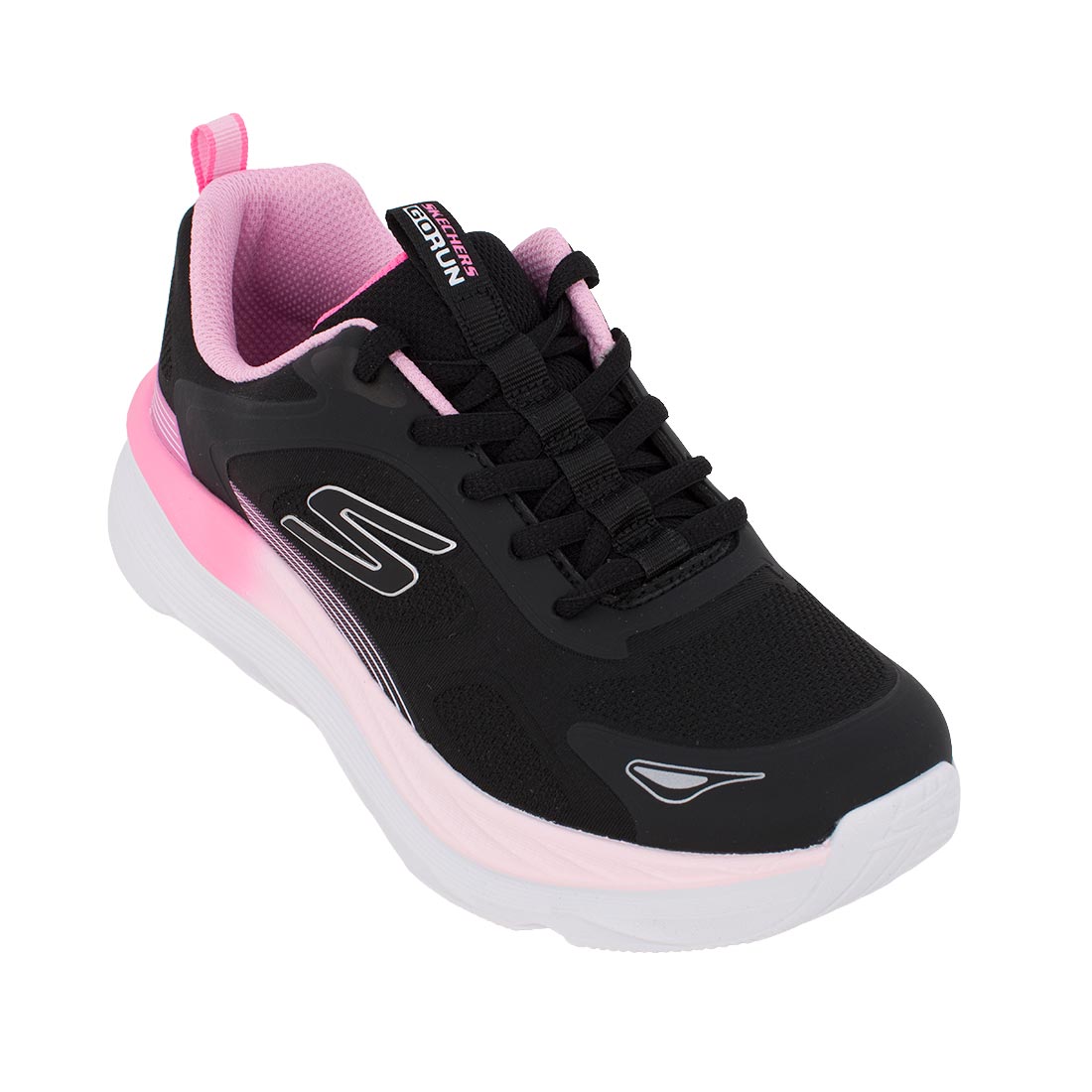 Skechers 303990L/BLK Αθλητικό για κορίτσι σε αδιαβροχοποιημένο ύφασμα Ροζ-Μαύρο