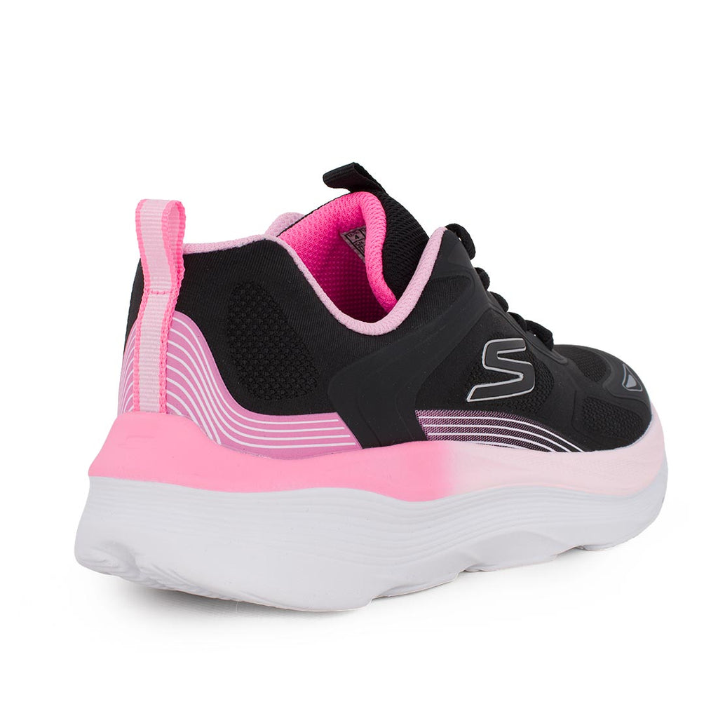 Skechers 303990L/BLK Αθλητικό για κορίτσι σε αδιαβροχοποιημένο ύφασμα Ροζ-Μαύρο