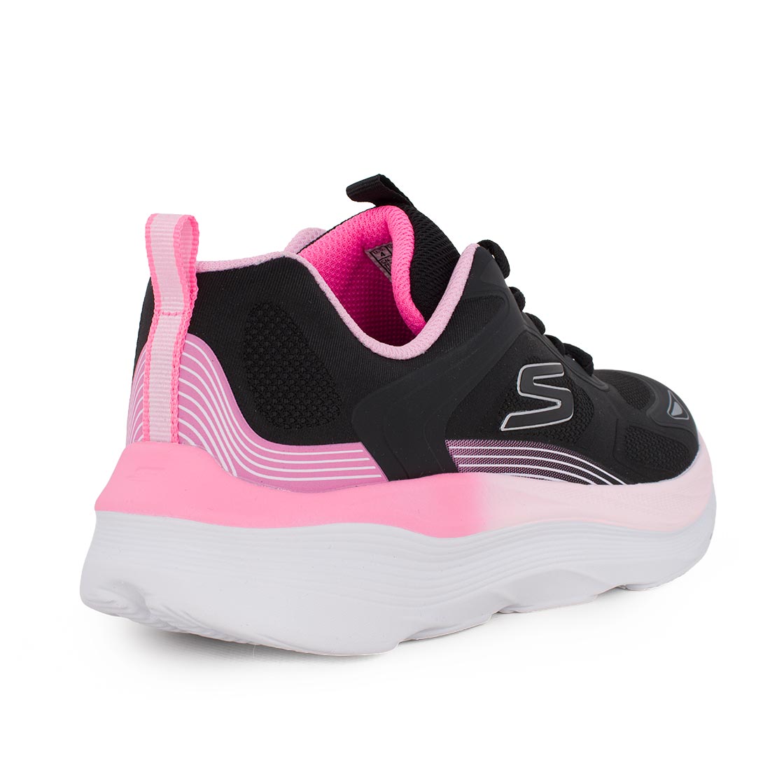 Skechers 303990L/BLK Αθλητικό για κορίτσι σε αδιαβροχοποιημένο ύφασμα Ροζ-Μαύρο
