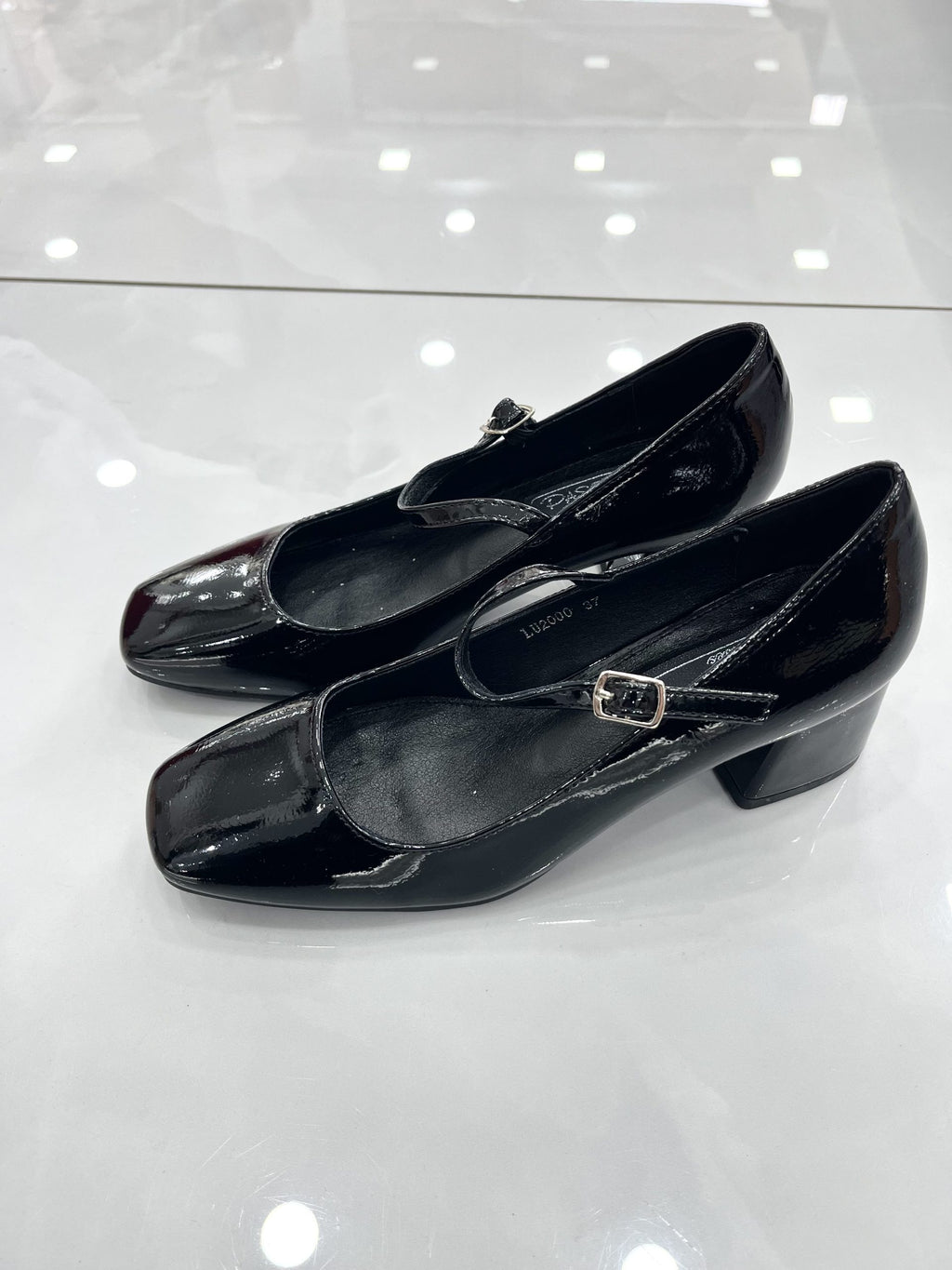Heels Ballerina με Μπαρέτα Λουστρίν Black
